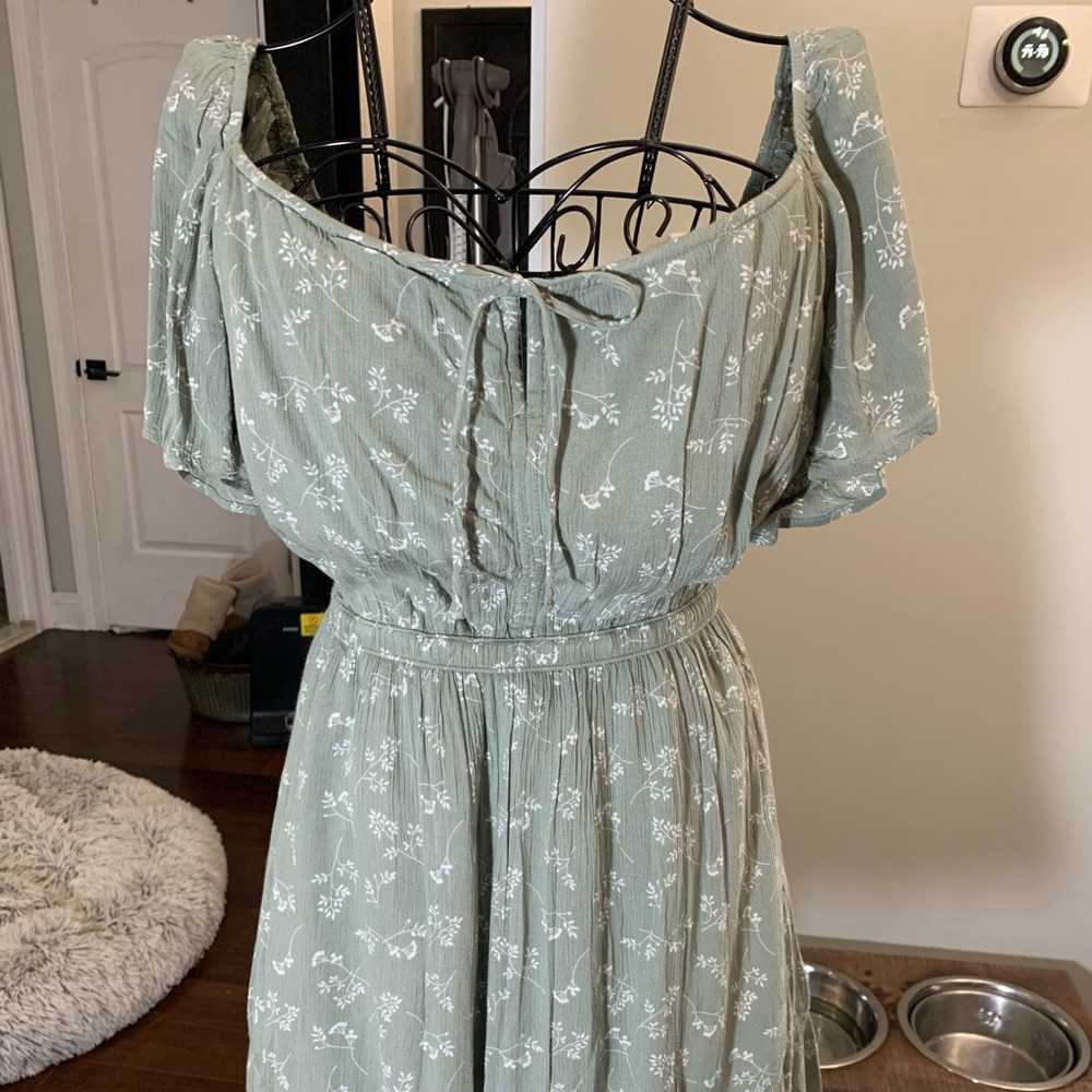 Abercrombie & Fitch Green & White Floral Dress
